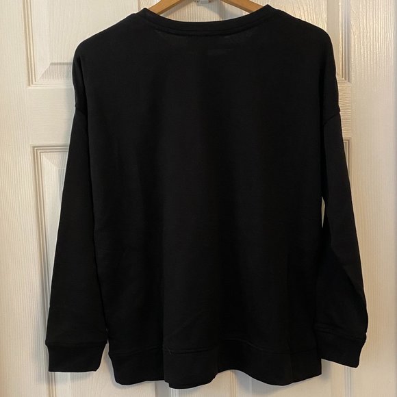 NWT Halston Studio Crew Neck Long Sleeve Sweater Sweatshirt French Terry - Picture 6 of 10